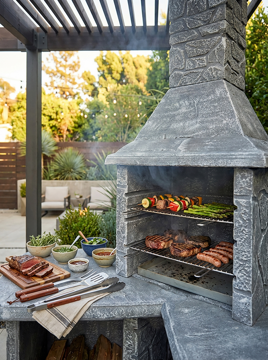 Grillo Wędzarnia MultiBox Kamień -Komplet Drzwiczki Stalowe, Piec - obrazek 3